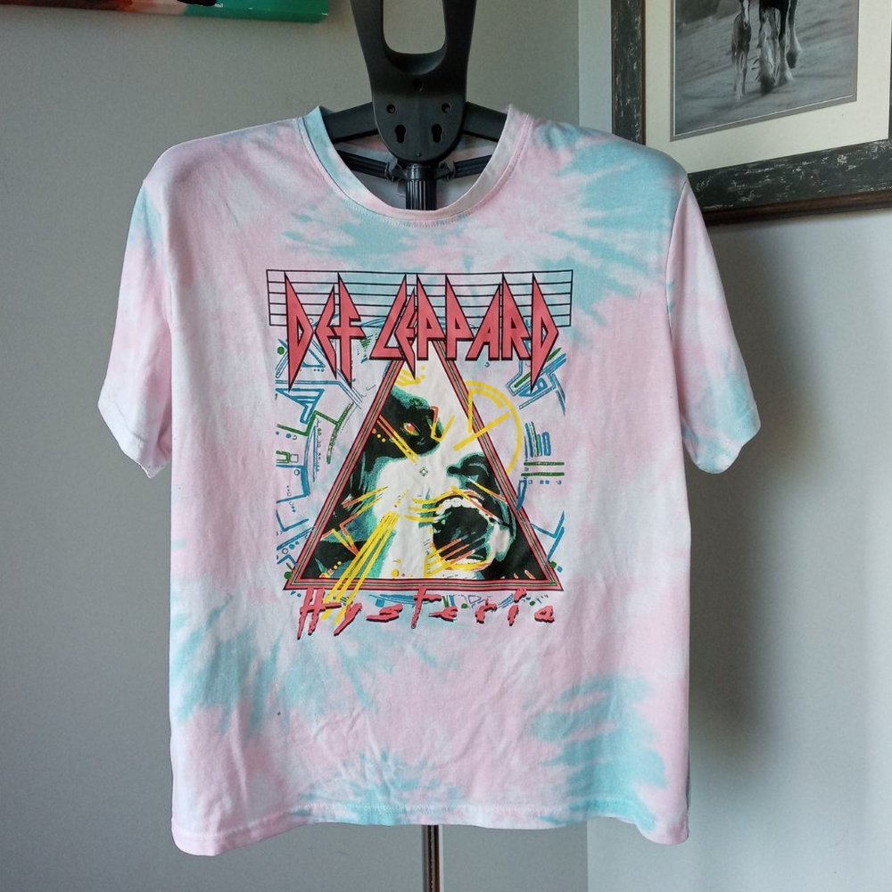 Def Leppard Hysteria tie-dye band Tour T-shirt